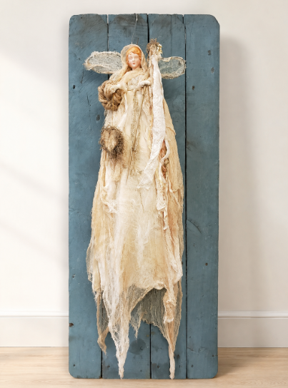 Rustic Handmade Angel Wall Hanging