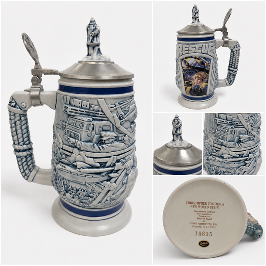 Avon Christopher Columbus New World Rescue Stein 1992 Limited Edition